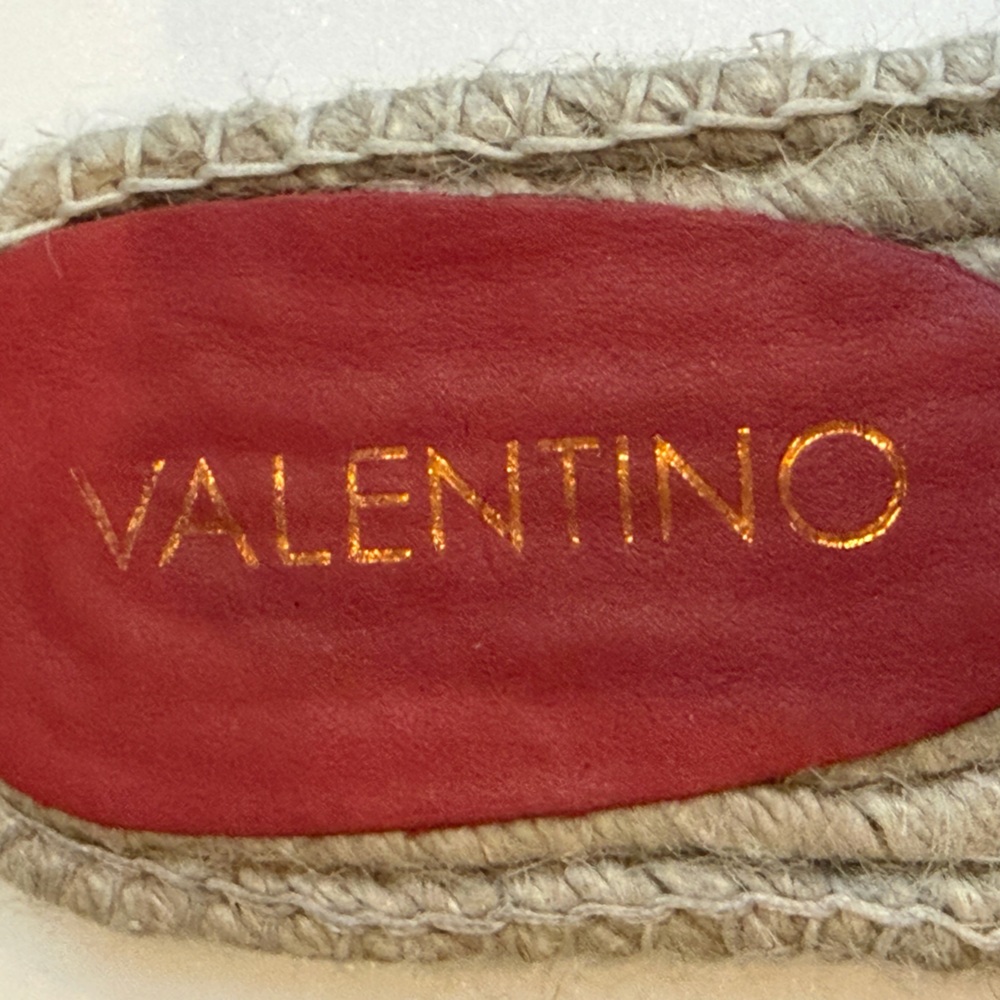 Valentino by Mario Valentino‎ Espadrille Slide Sandals Red Size 37 - Picture 6 of 7